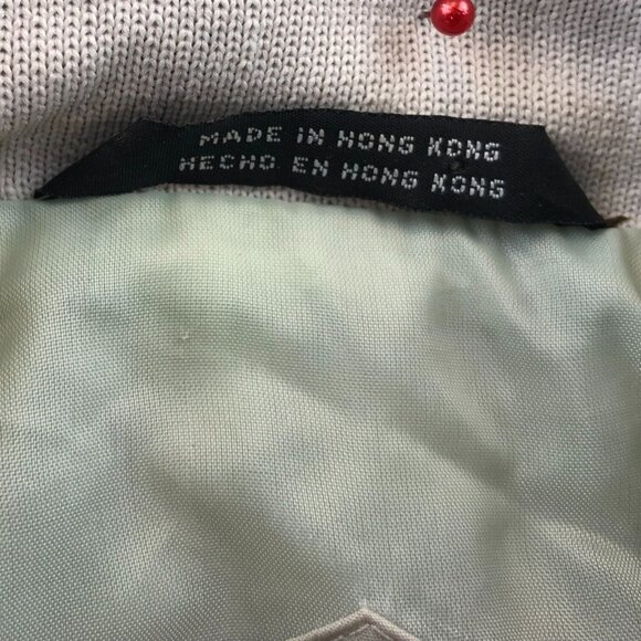 Vintage Members Only Mens Bomber Jacket XL Beige Full Zip Mock Neck Classic - Picture 6 of 10